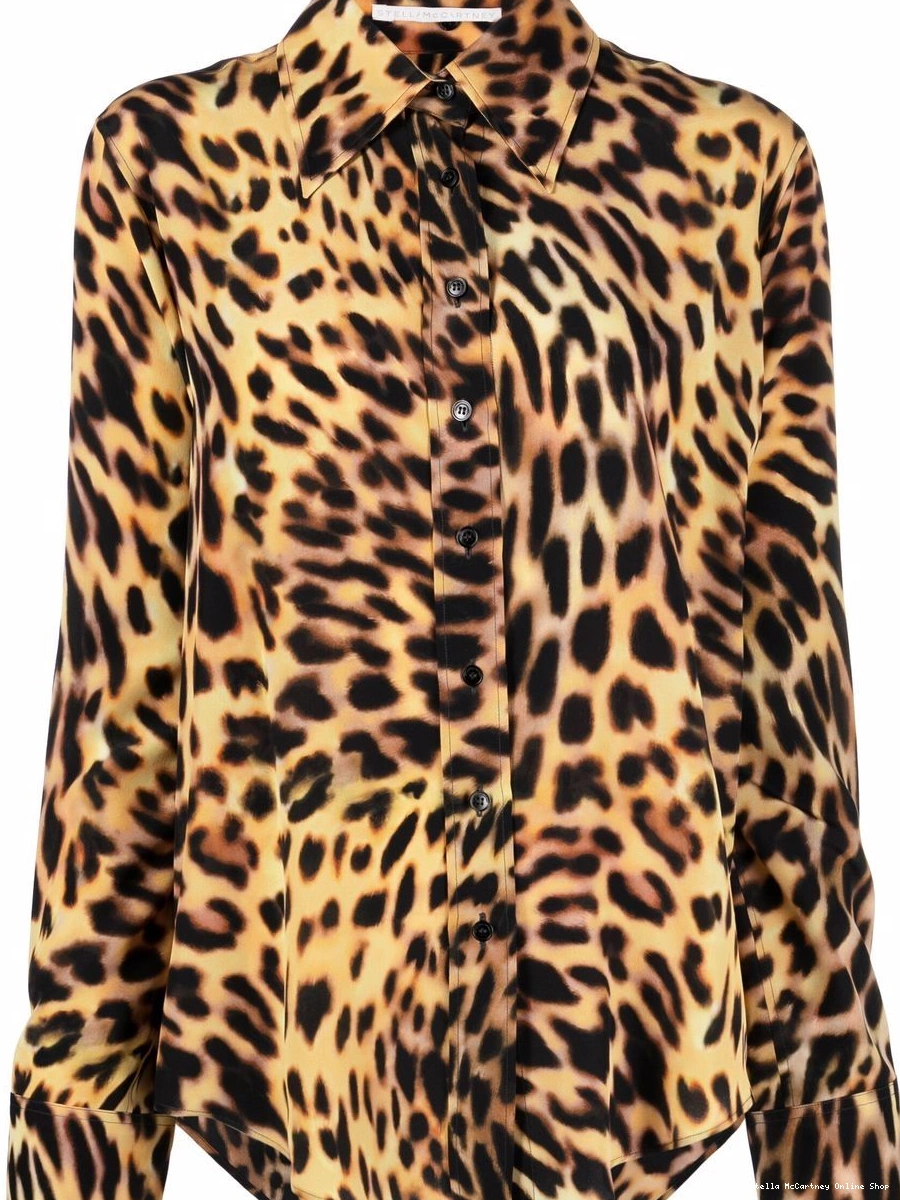Cheap all-over Stella Women shirt McCartney leopard-print 0817